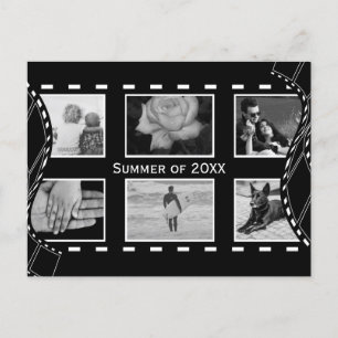Schwarz-Weiß-Filmrolle Postkarte