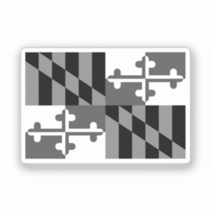 Schwarz-Weiß-Flagge Aufkleber