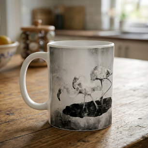 Schwarz-Weiß-Flamingo-Aquarell-Wandkunst-Dekoratio Kaffeetasse