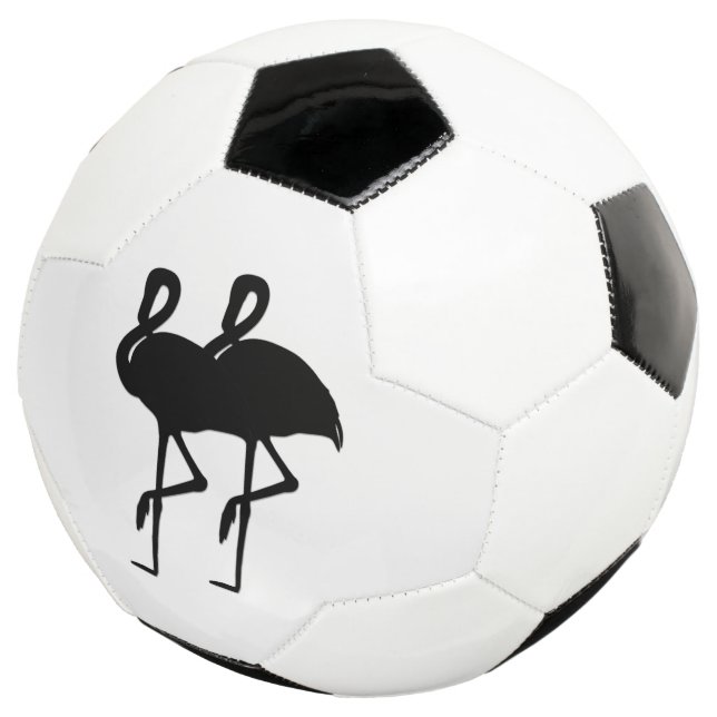 Schwarz-Weiß-Flamingo Fußball (Dreiviertel)