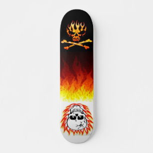 Schwarz-Weiß-Flammen-Skateboard Skateboard