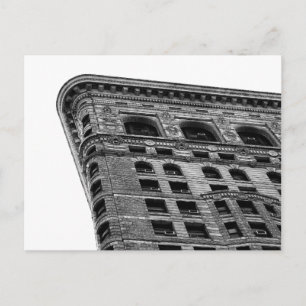 Schwarz-Weiß-Flatiron-Gebäude-Foto im NYC Postkarte