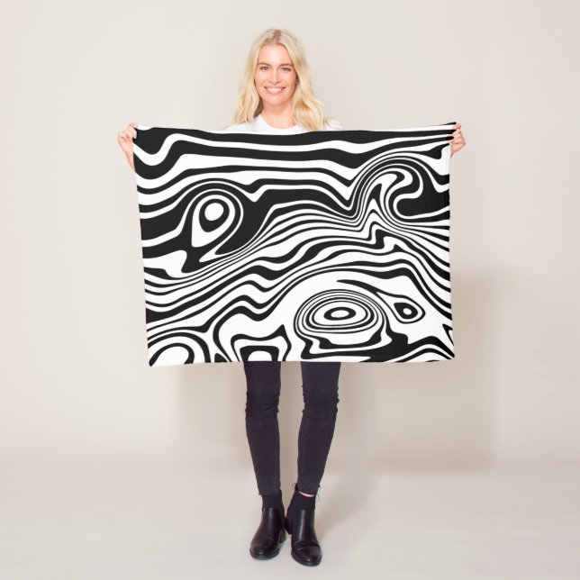 Schwarz-weiß Fleece Blanket (Beispiel)