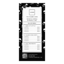Schwarz Weiß Florales Friseursalon Hairstylist Fri
