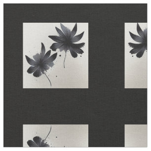 Schwarz-Weiß-Florals Stoff