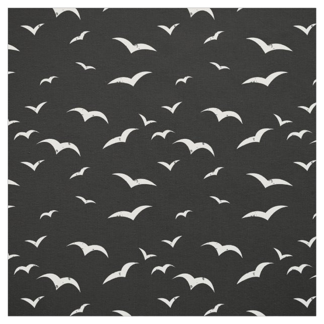 Schwarz-Weiß-Flying-Vögel erschütterten Blick Stoff (Muster)