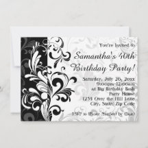 Schwarz/Weiß-Fontäne Swirt Geburtstagsparty