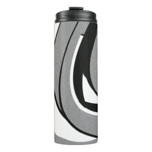 Schwarz-Weiß-Form Thermosbecher