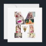 Schwarz-weiß-Foto-Collage mit Buchstabe M Karte<br><div class="desc">Diese Monogramm-Foto-Collage ist ein personalisiertes Design,  das ein auffälliges Monogramm (Anfangsbuchstaben oder ein Buchstabe) mit einer Sammlung von Fotos kombiniert,  die künstlerisch darum herum oder darin angeordnet sind. Es ist eine stilvolle Möglichkeit,  Erinnerungen zu präsentieren und gleichzeitig eine einzigartige,  elegante Note in die Dekoration oder Geschenke zu bringen.</div>