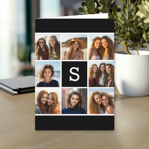 Schwarz-Weiß-Foto-Collage mit individuellem Monogr