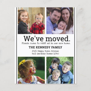 Schwarz-Weiß-Foto Collage Moving Card