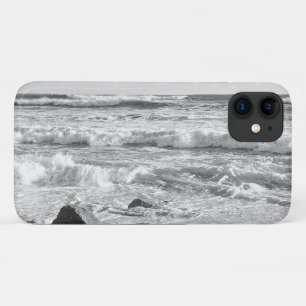 Schwarz-Weiß-Foto der Atlantischen Ozeanwellen Case-Mate iPhone Hülle