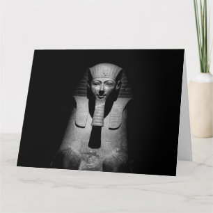 Schwarz-Weiß-Foto des Pharaoh-Königs Karte