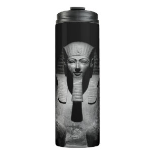 Schwarz-Weiß-Foto des Pharaoh-Königs Thermosbecher