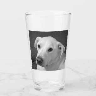 Schwarz-Weiß-Foto eines wunderschönen, seelenvolle Glas