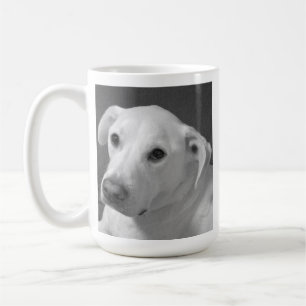 Schwarz-Weiß-Foto eines wunderschönen, seelenvolle Kaffeetasse