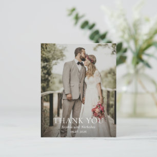 Schwarz-Weiß-Foto Hochzeit Danke