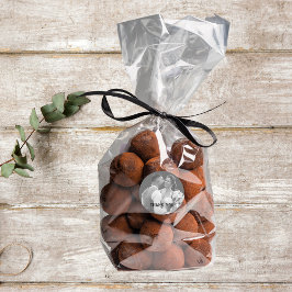 Schwarz-Weiß-Foto Hochzeitsgeschenk Danke Runder Aufkleber