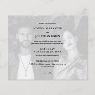 Schwarz-Weiß-Foto Landschaft Hochzeitsszene Flyer