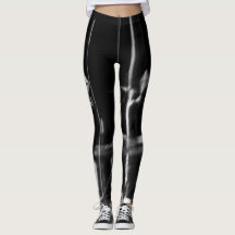 Schwarz-Weiß-Foto-Leggings