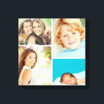 Schwarz-Weiß-Fotocollage-Canvas drucken Leinwanddruck<br><div class="desc">Wunderschöne personalisierte Leinwand Wandkunst mit 4 eigenen Fotos in quadratischer Raster-Foto-Collage. Fügen Sie Ihre Lieblingsfamilien-Fotos hinzu und erstellen Sie einen wunderschönen Kunstdruck für die Leinwand. Klicken Sie auf Anpassen,  um Fotos zu verschieben,  Text hinzuzufügen und Schriftart und Farben anzupassen. Großartiges Geschenk für Familie,  Freunde,  Eltern und Großeltern!</div>