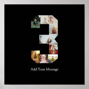 Schwarz-weiß-Fotocollage Nummer 3 Poster