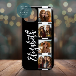 Schwarz-Weiß-Fotocollage-Quadrate Filmstreifen Case-Mate iPhone Hülle