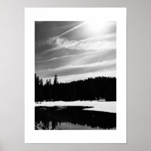 Schwarz-Weiß-Fotografie, gefroren Poster