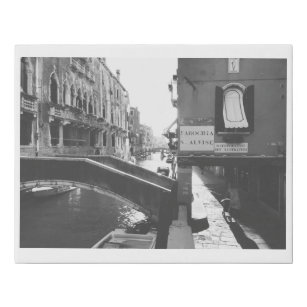 Schwarz-Weiß-Fotografie Venedig Italien Kanal Künstlicher Leinwanddruck