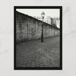 Schwarz-Weiß-Fotografie von Paris Lamp Post Postkarte