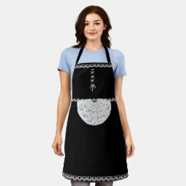 Schwarz-Weiß-Französisch-Mädchen Schürze