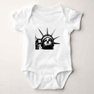 Schwarz-Weiß-Freiheitsstatue Baby Strampler