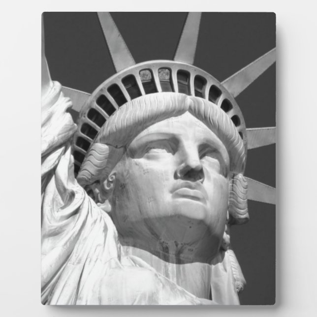 Schwarz-Weiß-Freiheitsstatue Fotoplatte (Vorderseite)