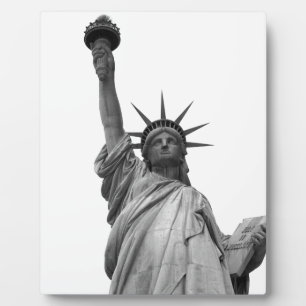 Schwarz-Weiß-Freiheitsstatue Fotoplatte