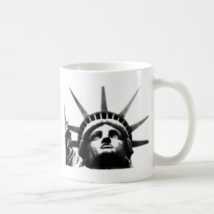 Schwarz-Weiß-Freiheitsstatue Kaffeetasse