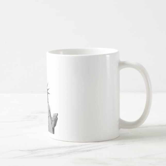 Schwarz-Weiß-Freiheitsstatue Kaffeetasse (Rechts)
