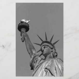 Schwarz-Weiß-Freiheitsstatue New York Briefpapier