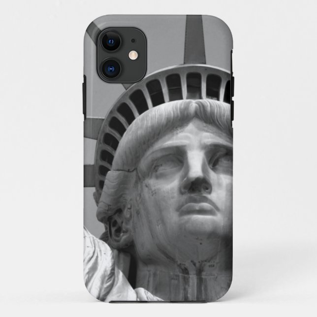 Schwarz-Weiß-Freiheitsstatue New York Case-Mate iPhone Hülle (Rückseite)
