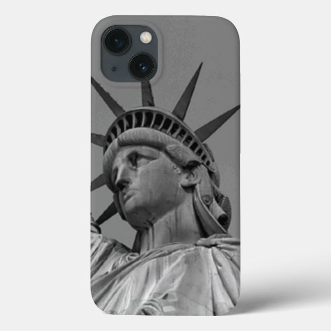 Schwarz-Weiß-Freiheitsstatue New York Case-Mate iPhone Hülle (Rückseite)