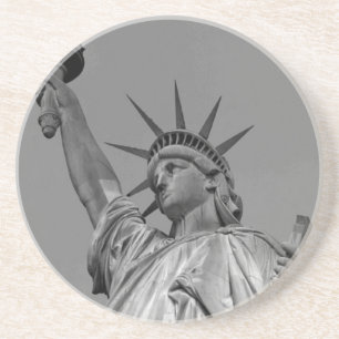Schwarz-Weiß-Freiheitsstatue New York Getränkeuntersetzer