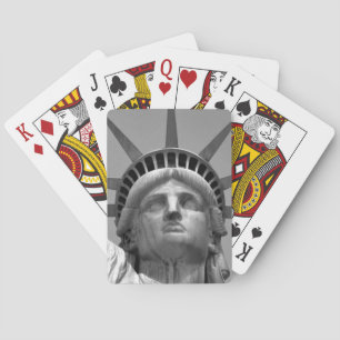 Schwarz-Weiß-Freiheitsstatue New York Spielkarten
