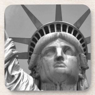 Schwarz-Weiß-Freiheitsstatue New York Untersetzer