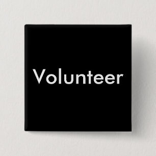 Schwarz Weiß Freiwilliger Button