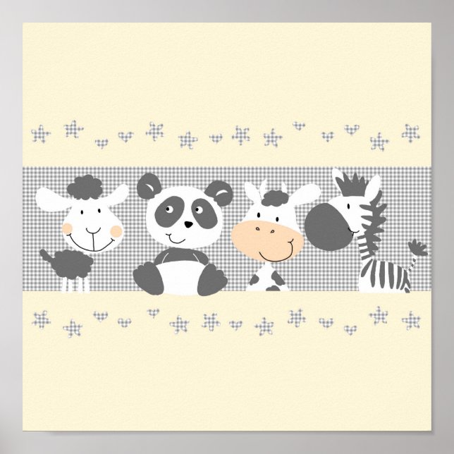 Schwarz-Weiß-Freunde Poster (Vorne)