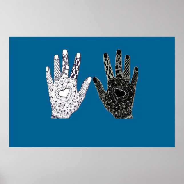 Schwarz-Weiß-Freundschaft Poster (Vorne)
