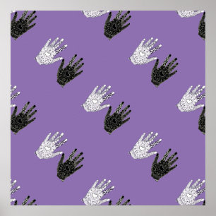 Schwarz-Weiß-Freundschaft Poster