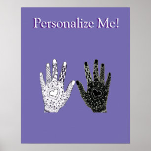 Schwarz-Weiß-Freundschaft Poster