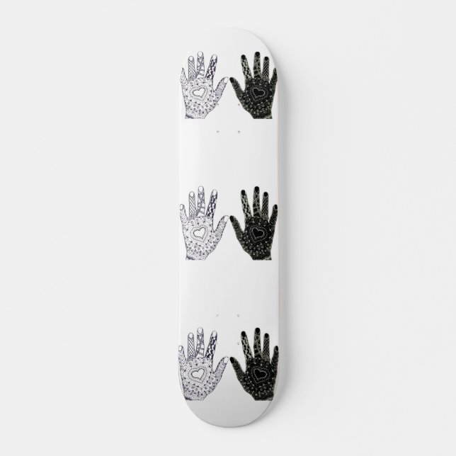 Schwarz-Weiß-Freundschaft Skateboard (Vorne)