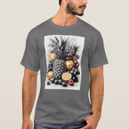 Schwarz-Weiß-Früchte T-Shirt