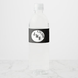 Schwarz-Weiß-Frühling Mineralwasser Flasche Wrappe